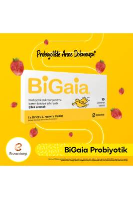 Bigaia Probiyotik Çilek Aromalı Çiğneme 10 Tablet - Bigaia