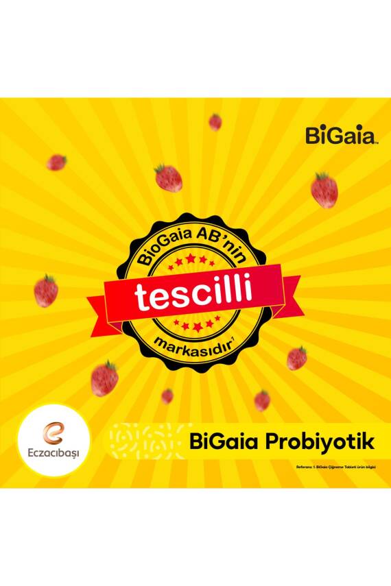 Bigaia Probiyotik Çilek Aromalı Çiğneme 10 Tablet - 5