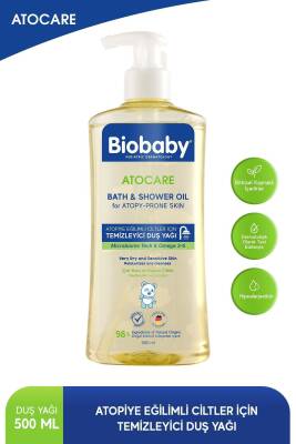 Biobaby Atocare Atopiye Eğilimli Ciltler İçin Temizleyici Duş Yağı 500ml - Biobaby