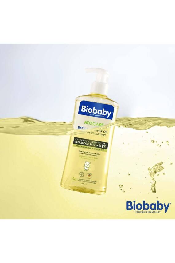 Biobaby Atocare Atopiye Eğilimli Ciltler İçin Temizleyici Duş Yağı 500ml - 3
