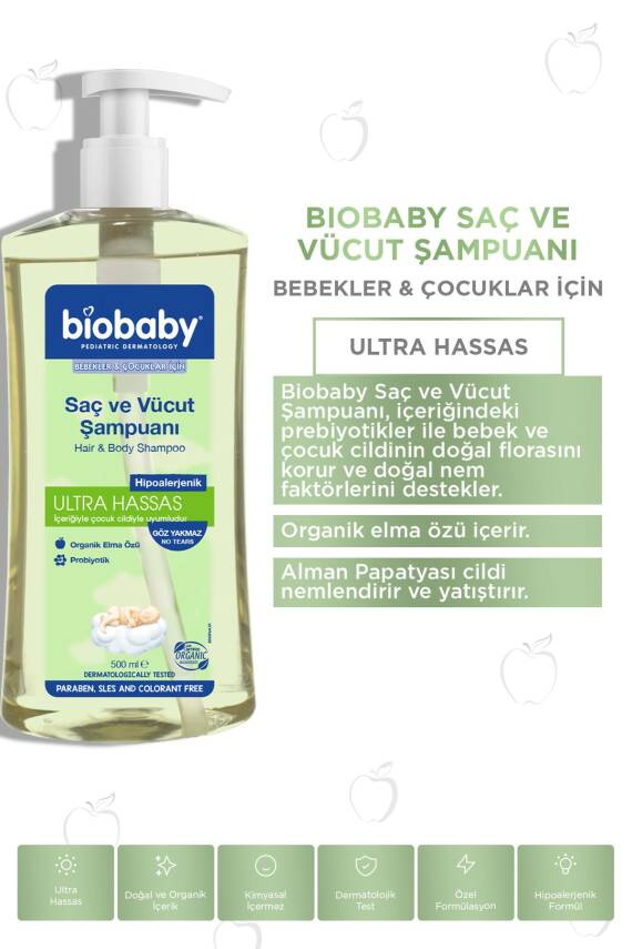 Biobaby Ultra Hassas Saç Ve Vücut Şampuanı 500 ml - 6