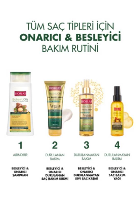 Bioblas Botanic Oils Argan Yağlı Sıvı Saç Kremi 200 Ml Onarıcı Bakım Kremi - 5