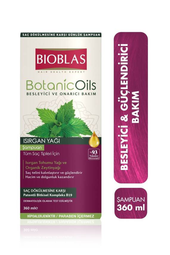 Bioblas Botanic Oils Isırgan Yağlı Şampuan 360 ml - 1