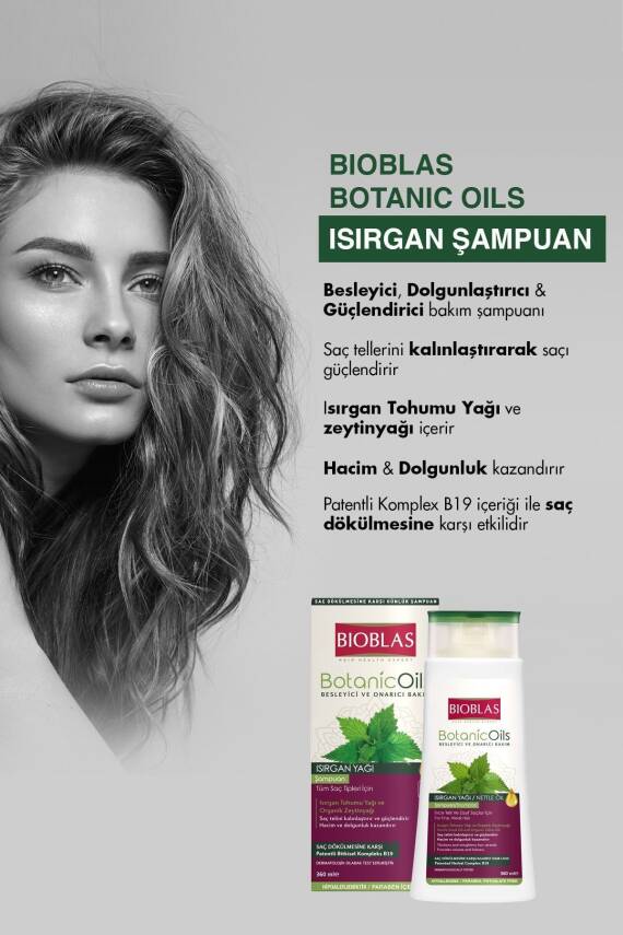 Bioblas Botanic Oils Isırgan Yağlı Şampuan 360 ml - 4
