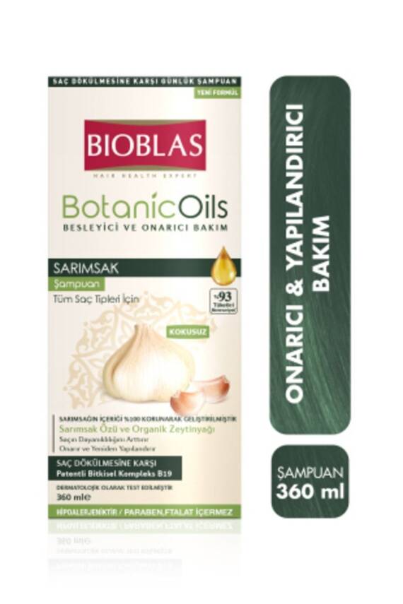 Bioblas Botanic Oils Sarımsak Şampuanı 360 ml - Kokusuz - 1