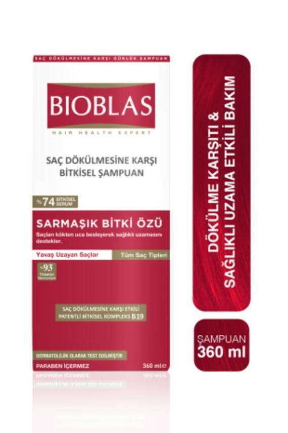 Bioblas Saç Dökülmesine Karşı Yavaş Uzayan Saçlar İçin Şampuan 360 Ml Sarmaşık Özlü - 1