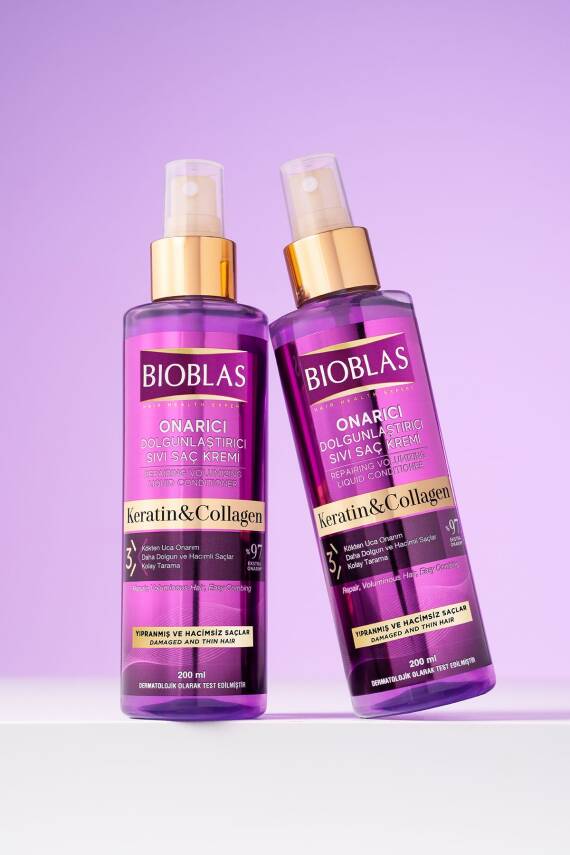 Bioblas Sıvı Saç Kremi Kolajen Keratin 200 ml - Dökülme Karşıtı Hacim & Dolgunlaştırıcı - 2