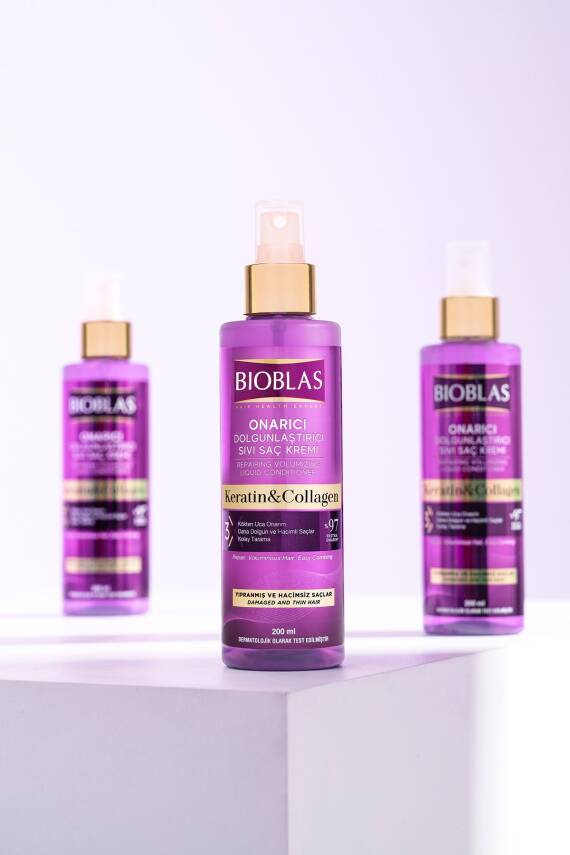 Bioblas Sıvı Saç Kremi Kolajen Keratin 200 ml - Dökülme Karşıtı Hacim & Dolgunlaştırıcı - 4