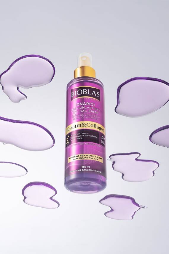 Bioblas Sıvı Saç Kremi Kolajen Keratin 200 ml - Dökülme Karşıtı Hacim & Dolgunlaştırıcı - 3