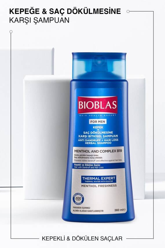 Bioblas Thermal Expert Men Kepek ve Saç Dökülmesine Karşı Şampuan 360 Ml - 2