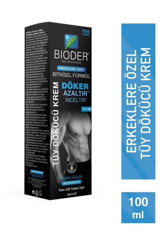 Bioder Erkeklere Özel Tüy Dökücü Krem 100 ml - 1
