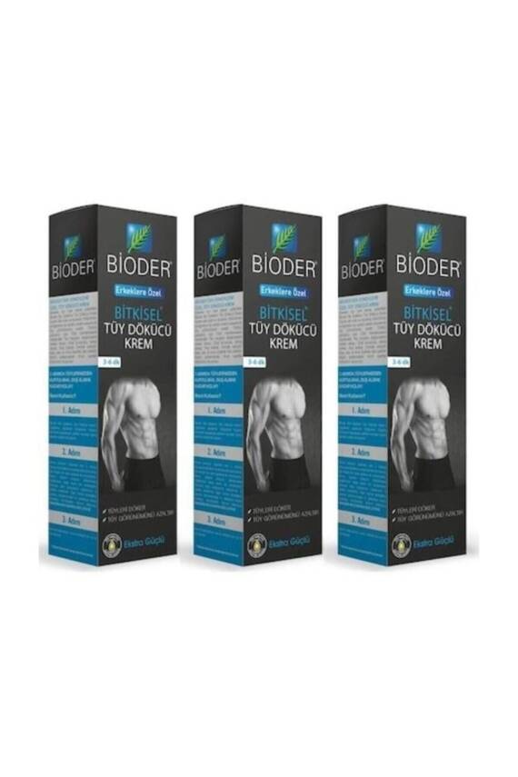 Bioder Erkeklere Özel Tüy Dökücü Krem 3 x 100 ml - 1