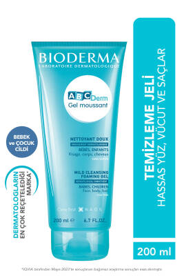 Bioderma ABCDerm Bebek ve Çocuk Yüz, Saç, Vücut Şampuanı Normal ve Kuru Ciltler, Dermatolojik Tuzsuz 200 ml - 3