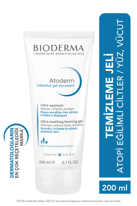 Bioderma Atoderm Intensive Foaming Gel Çok Kuru Atopi Eğilimli Ciltler Temizleme Jeli Niasinamid 200 ml - 1