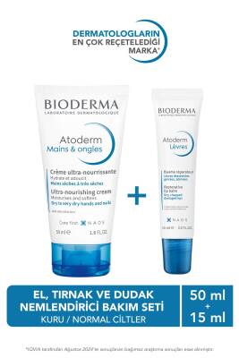 Bioderma Atoderm Kuru Cilt Onarıcı Nemlendirici El, Tırnak ve Dudak Bakım Seti - 1