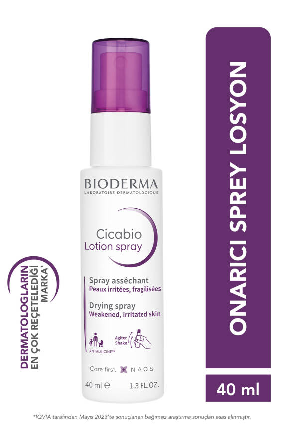 Bioderma Cicabio Lotion Hasar Görmüş Ciltler için Kurutucu Sprey Losyon, Yetişkin ve Çocuk 40 ml - 1