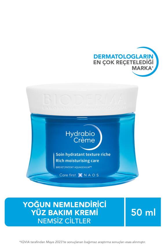 Bioderma Hydrabio Cream Hyalüronik Asit Niasinamid E Vitamini İçeren Yoğun Nemlendirici Yüz Bakım Kremi 50 ml - 1