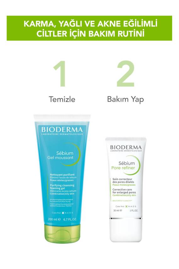 Bioderma Karma ve Yağlı Ciltler için Gözenek Karşıtı Bakım Kiti - 6