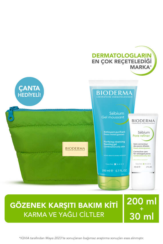 Bioderma Karma ve Yağlı Ciltler için Gözenek Karşıtı Bakım Kiti - 1