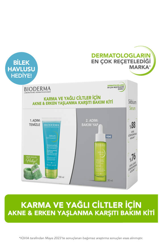 Bioderma Karma Yağlı ve Akne Eğilimli Ciltler İçin Sivilce Karşıtı Bakım Seti - 1