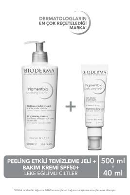 Bioderma Leke Karşıtı Aydınlatıcı Yıkama Jeli 500 ml & Leke Karşıtı Aydınlatıcı Güneş Koruyuculu Krem 40 ml - 1