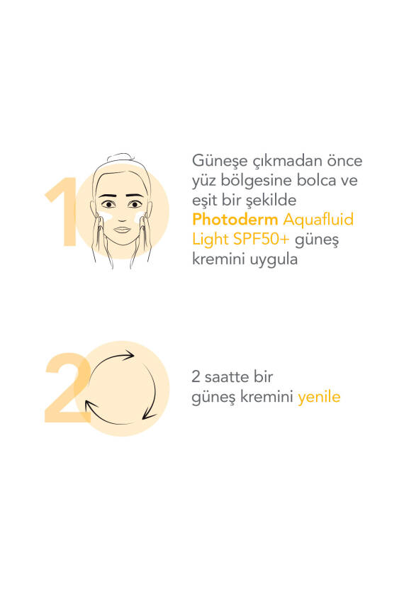 Bioderma Photoderm Aquafluide Light SPF50+ Tüm Ciltler için Yüksek Koruma Sağlayan Renkli Güneş Kremi 40 ml. - 3