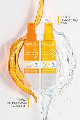 Bioderma Photoderm Bronz Sun Protective Water SPF30 Bronzlaştırıcı Güneş Koruyucu Yüz, Vücut, Saç 200 ml - 5