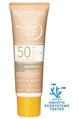 Bioderma Photoderm Cover Touch Spf50+ Light Karma Yağlı Ciltler Kapatıcı Etkili Renkli Güneş Kremi 40 Ml - Bioderma