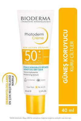 Bioderma Photoderm Cream SPF50+ Kuru Ciltler için Yüksek Korumalı Yüz Güneş Kremi 40 ml - Bioderma