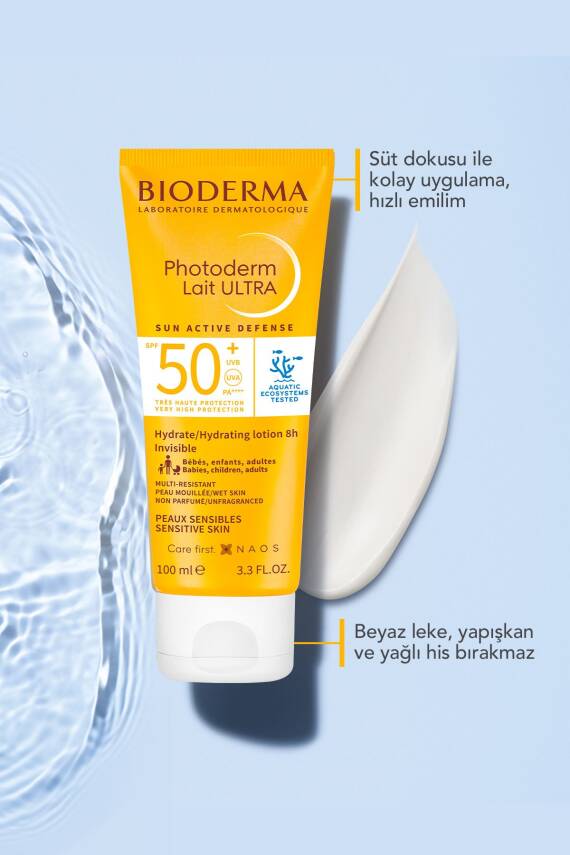 Bioderma Photoderm Lait Ultra SPF50+ Tüm Ciltler için Yüksek Koruma Süt Formda Yüz, Vücut Güneş Kremi 100 ml - 4
