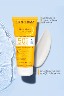 Bioderma Photoderm Lait Ultra SPF50+ Tüm Ciltler için Yüksek Koruma Süt Formda Yüz, Vücut Güneş Kremi 200 ml - 4