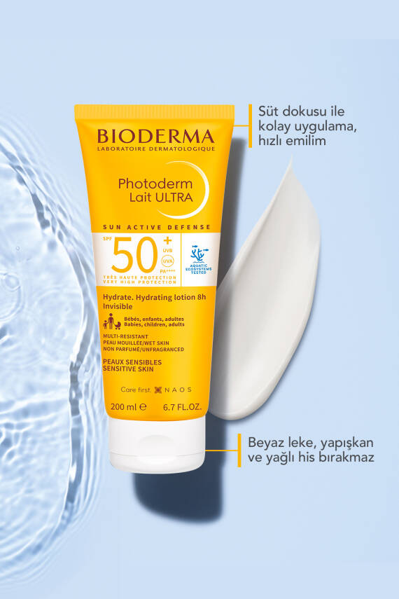 Bioderma Photoderm Lait Ultra SPF50+ Tüm Ciltler için Yüksek Koruma Süt Formda Yüz, Vücut Güneş Kremi 200 ml - 4
