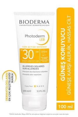 Bioderma Photoderm LEB SPF 30 Hassas Ciltler Güneş Alerjisi Karşıtı Jel Formda Yüz Güneş Kremi 100 ml - 1