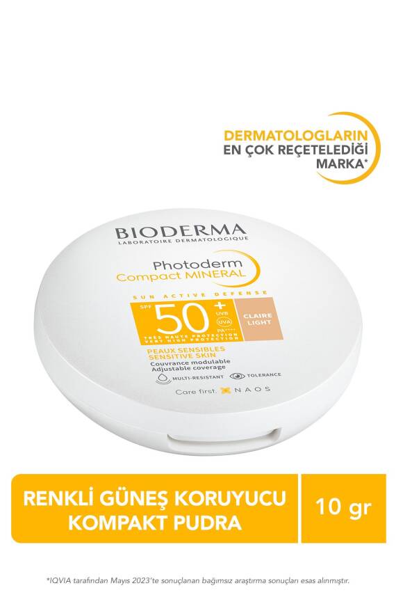 Bioderma Photoderm Mineral Compact Light Spf50 Kapatıcı Etkili Güneş Koruyucu Kompakt Pudra 10 gr - 1