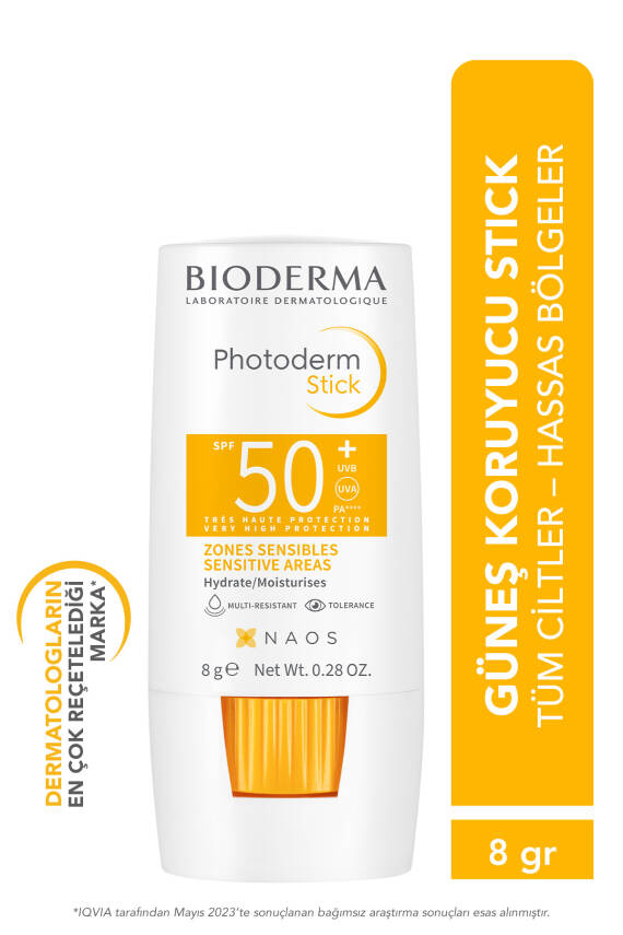 Bioderma Photoderm Stick SPF50+ Göz Çevresi, Dudak, Hassas Bölgeler Yüksek Korumalı Stick Güneş Koruyucu 8 gr - 1