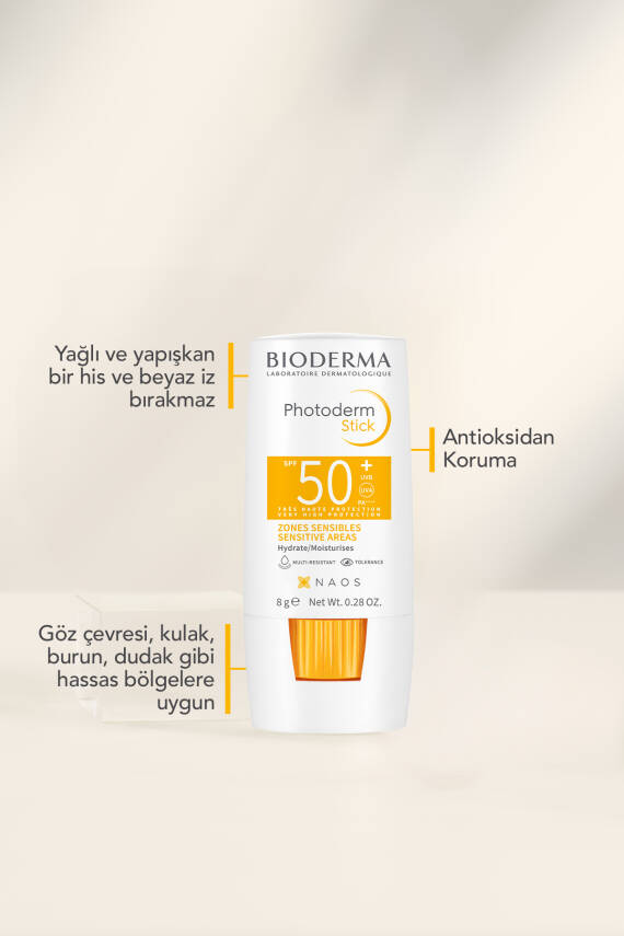 Bioderma Photoderm Stick SPF50+ Göz Çevresi, Dudak, Hassas Bölgeler Yüksek Korumalı Stick Güneş Koruyucu 8 gr - 4