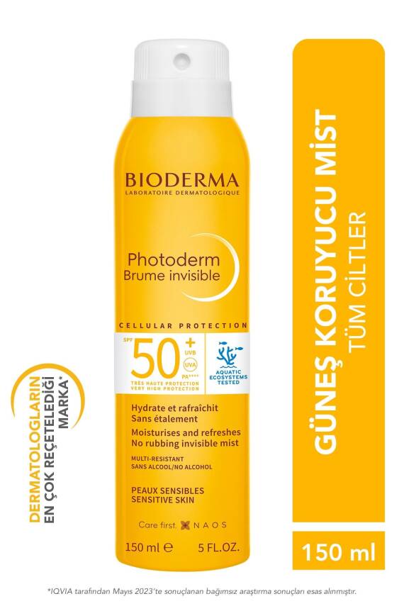 Bioderma Photoderm Sun Mist SPF50+ Yüksek Korumalı Vücut Güneş Kremi 150 ml - 1