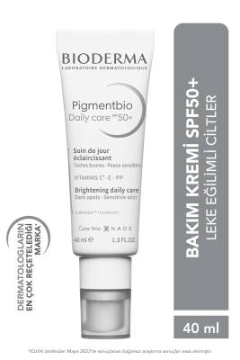 Bioderma Pigmentbio Daily Care Spf50 Leke Karşıtı Aydınlatıcı Güneş Koruyucu E Ve C Vitamini Krem 40 ml - 1