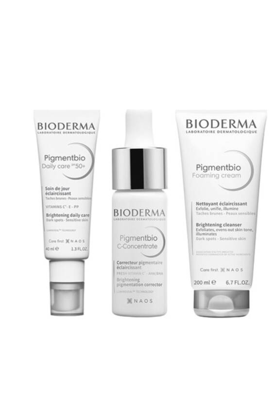 Bioderma Pigmentbio Leke Serisi | Gündüz Kremi + Serum + Temizleme Jeli Orijinal Boy - 1