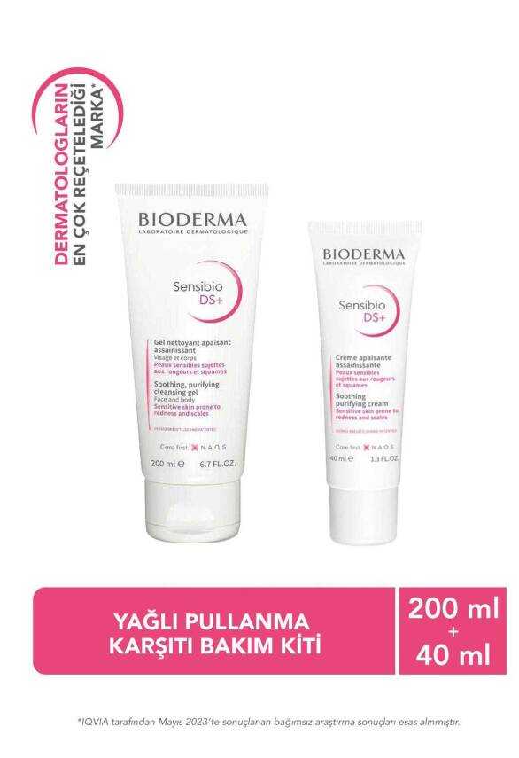 Bioderma Sensibio Yağlı Pullanma Karşıtı Bakım Kiti (Temizleme Jeli-Bakım Kremi) - 1