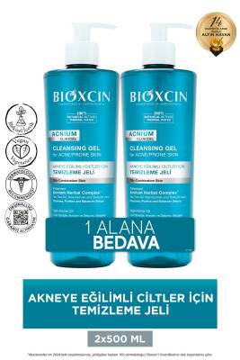 Bioxcin Acnium Sebum Dengeleyici Yüz Yıkama Jeli 500ml 1 Alana 1 Hediye - 1