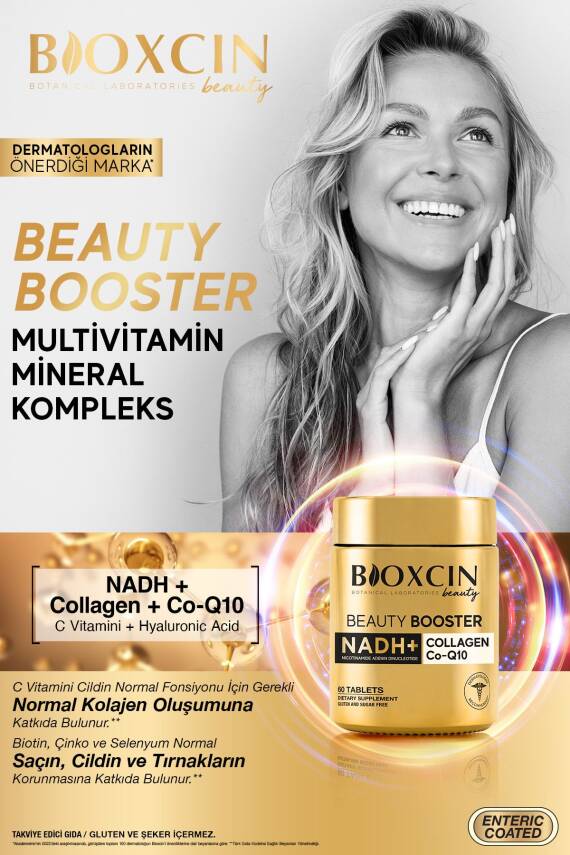 Bioxcin Beauty Booster 60 Tablet - Kolajen Nicotinamide CoQ10 Glutatyon Astaksantin Resveratrol Hya Asit. - 5