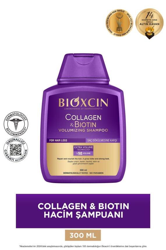 Bioxcin Collagen & Biotin Ekstra Hacim Şampuanı 300 ml - Kolajen Biotin İnce ve Seyrek Saçlar - 2