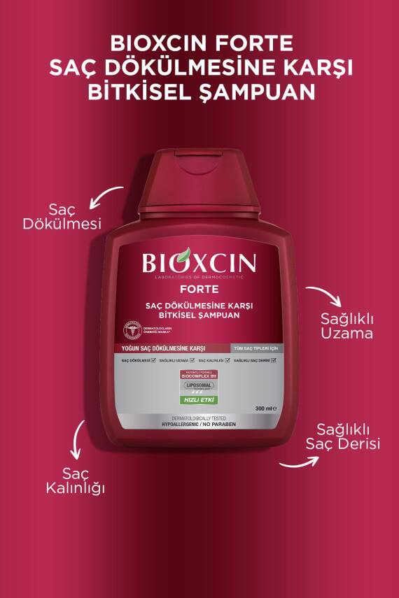Bioxcin Forte Şampuan 3'lü Set 2 Adet ( 6 X 300 ml ) Yoğun Dökülme Karşıtı Şampuan - 7