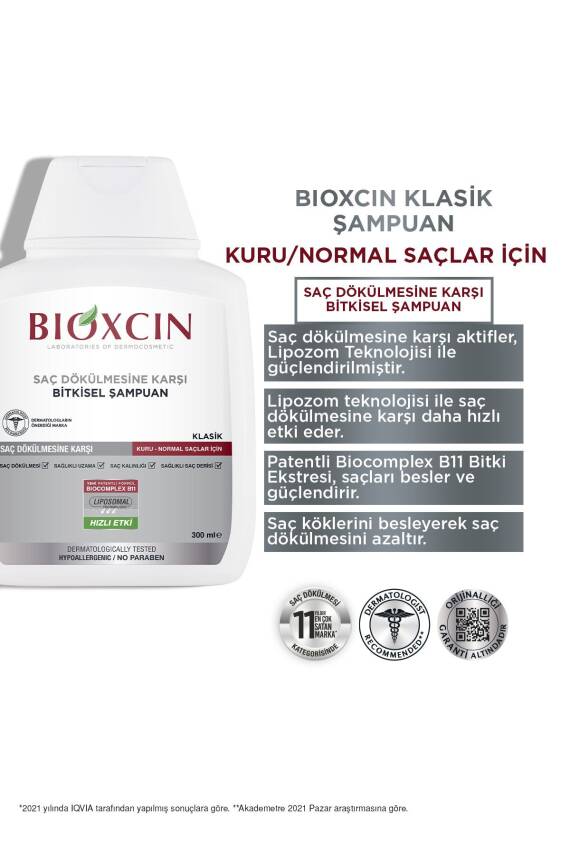 Bioxcin Genesis Kuru ve Normal Şaçlar İçin 300ml 3 AL 2 ÖDE - Klasik Saç Dökülme Karşıtı Şampuan - 2