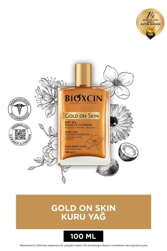 Bioxcin Gold On Skin Altın Parıltılı Kuru Yağ 100ml - 1