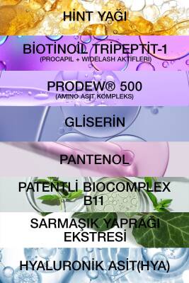 Bioxcin Kaş Kirpik Serumu - Kolajen Hyaluronik Asit Hint Yağı Keratin Peptidleri B5 Biocomplex B11- - 8