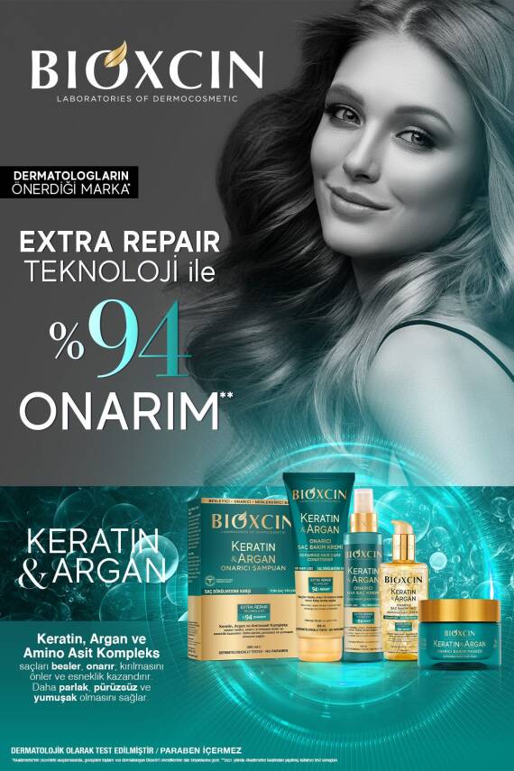Bioxcin Keratin & Argan Onarıcı Bakım Şampuan 300 ml - Yıpranmış Ve Hassas Saçlar - 8
