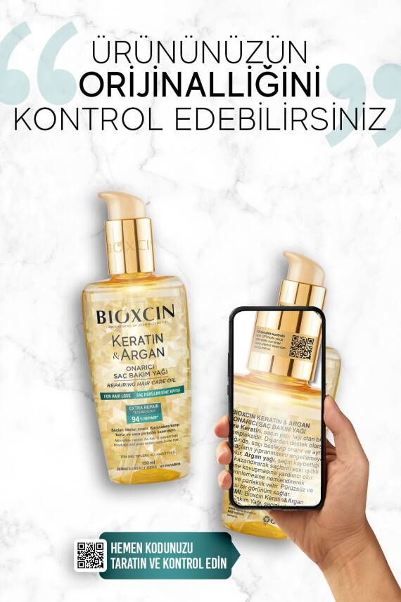Bioxcin Keratin & Argan Onarıcı Saç Bakım Yağı 150 ml - Yıpranmış Ve Hassas Saçlar - 2