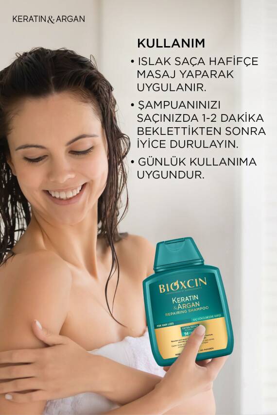 Bioxcin Keratin & Argan Onarıcı Şampuan 300 Ml - Yıpranmış Ve Hasar Görmüş Saçlar 2 Li Avantaj Set - 4
